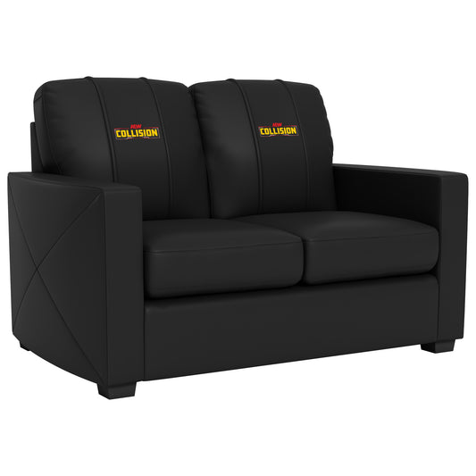 Silver Loveseat with  All Elite Wrestling Collision Color Logo