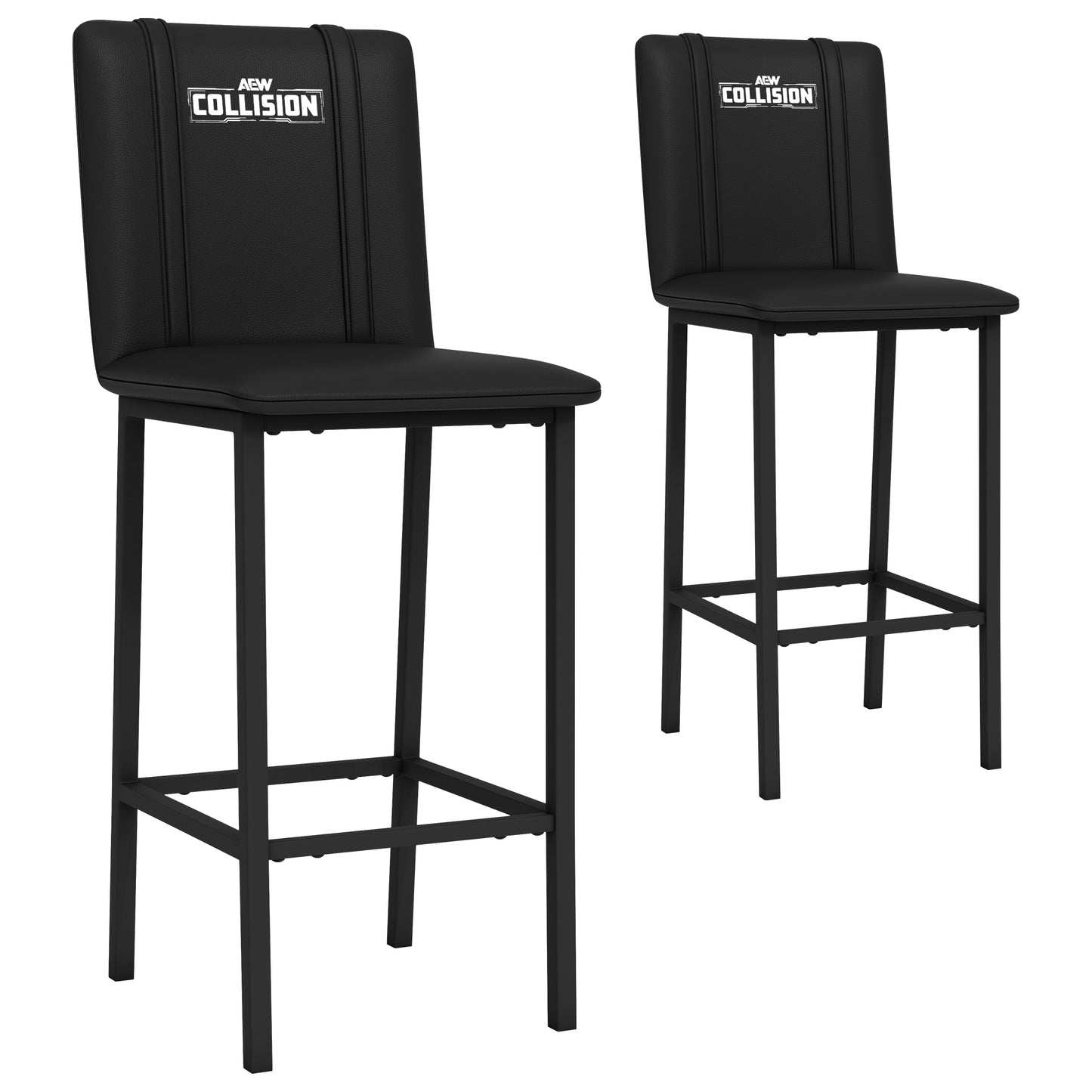 Bar Stool 500 with All Elite Wrestling Collision White Logo Set of 2