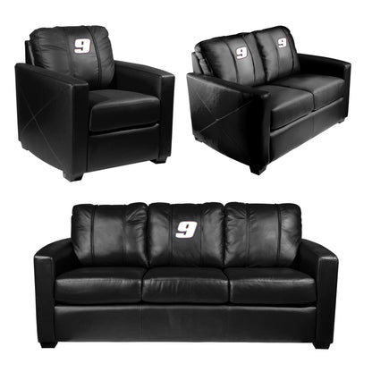 Silver Sofa with  Chase Elliott #9 White Logo