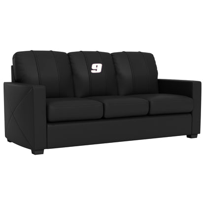 Silver Sofa with  Chase Elliott #9 White Logo