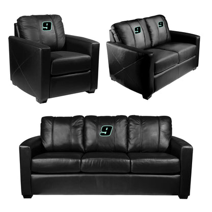 Silver Sofa with  Chase Elliott #9 Black Logo