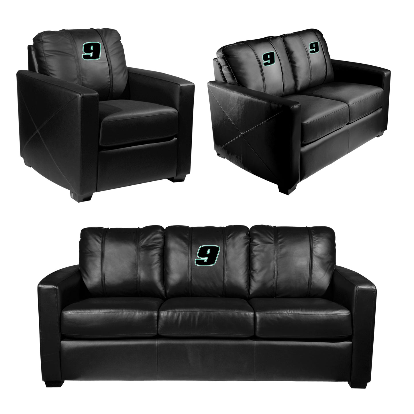 Silver Club Chair with  Chase Elliott #9 Black Logo