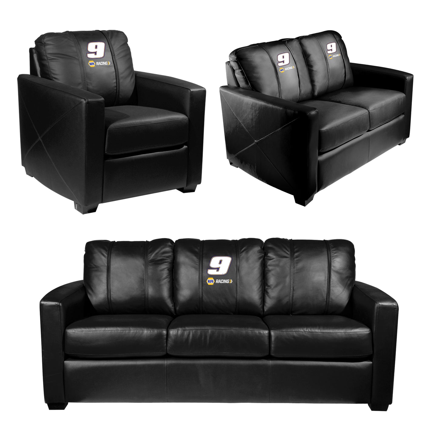 Silver Club Chair with  Chase Elliott #9 NAPA Racing Logo