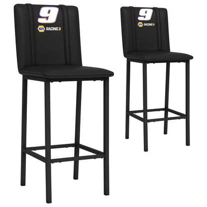 Bar Stool 500 with Chase Elliott #9 NAPA Racing Logo Set of 2