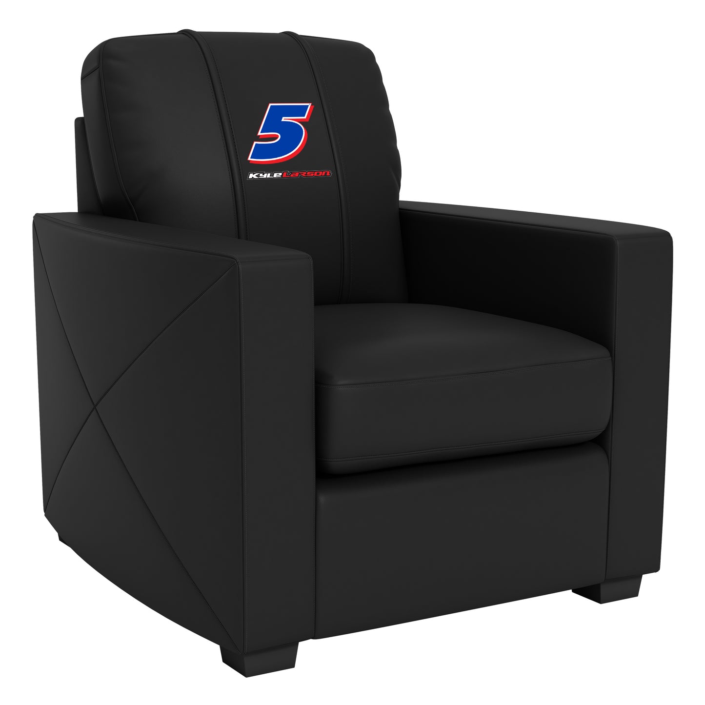 Silver Club Chair with  Kyle Larson #5 Name Rail Logo