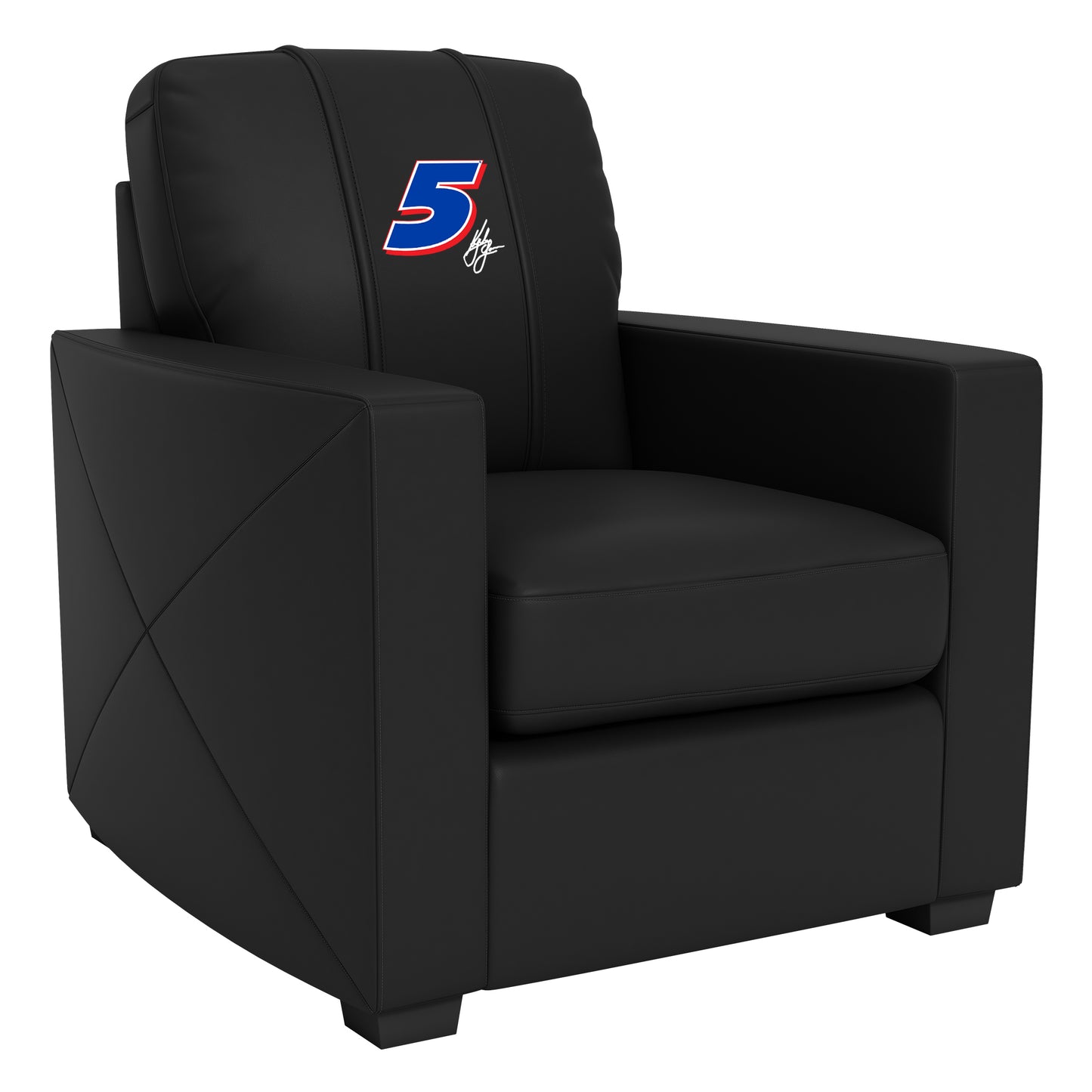 Silver Club Chair with  Kyle Larson #5 Signature Logo