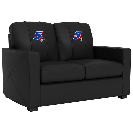 Silver Loveseat with  Kyle Larson #5 Signature Logo