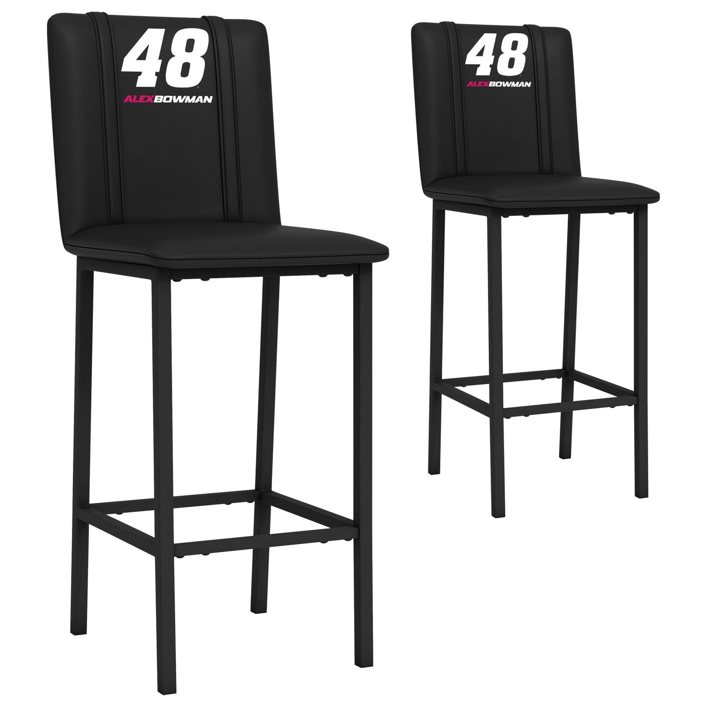 Bar Stool 500 with Alex Bowman #48 with Name Rail Logo Set of 2