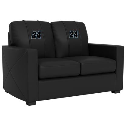 Silver Loveseat with  William Byron #24 Black Logo