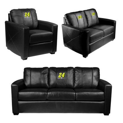 Silver Club Chair with  William Byron #24 with Signature Logo