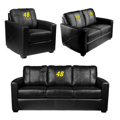 Silver Club Chair with  Jimmie Johnson #48 Primary Logo