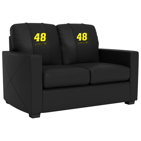 Silver Loveseat with  Jimmie Johnson #48 Signature Logo