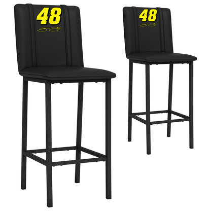 Bar Stool 500 with Jimmie Johnson #48 Signature Logo Set of 2