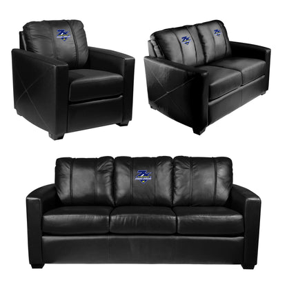 Silver Sofa with  Jimmie Johnson 7 Time Champion Logo