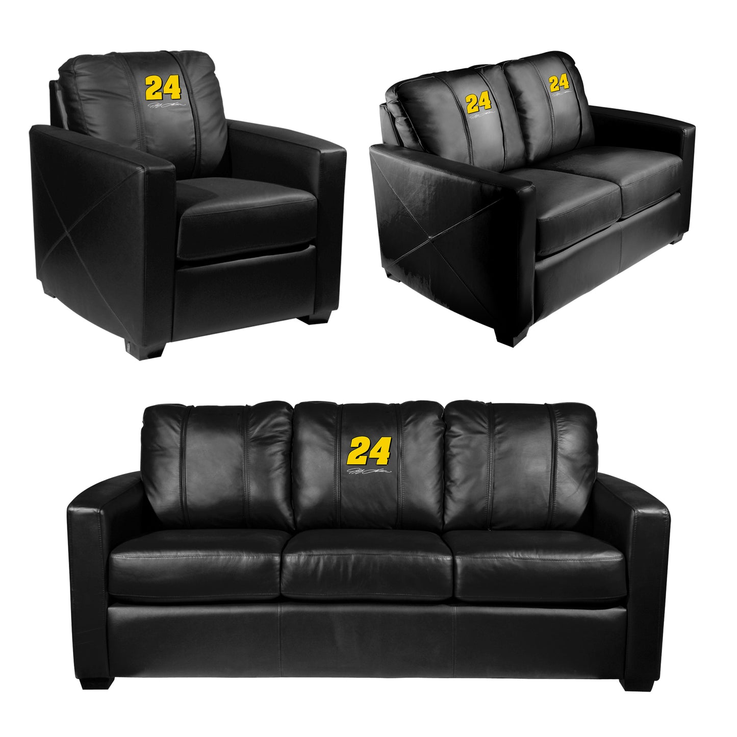 Silver Club Chair with  Jeff Gordon #24 with Signature Logo