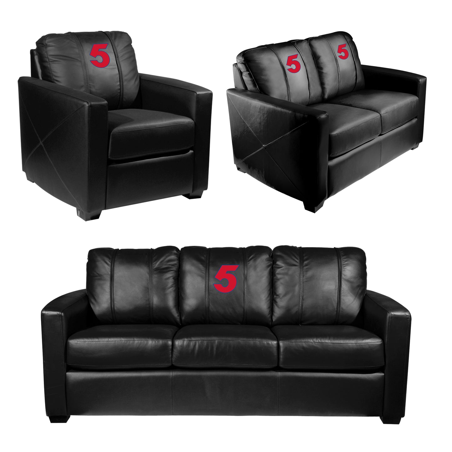 Silver Loveseat with Geoff Bodine #5 Logo