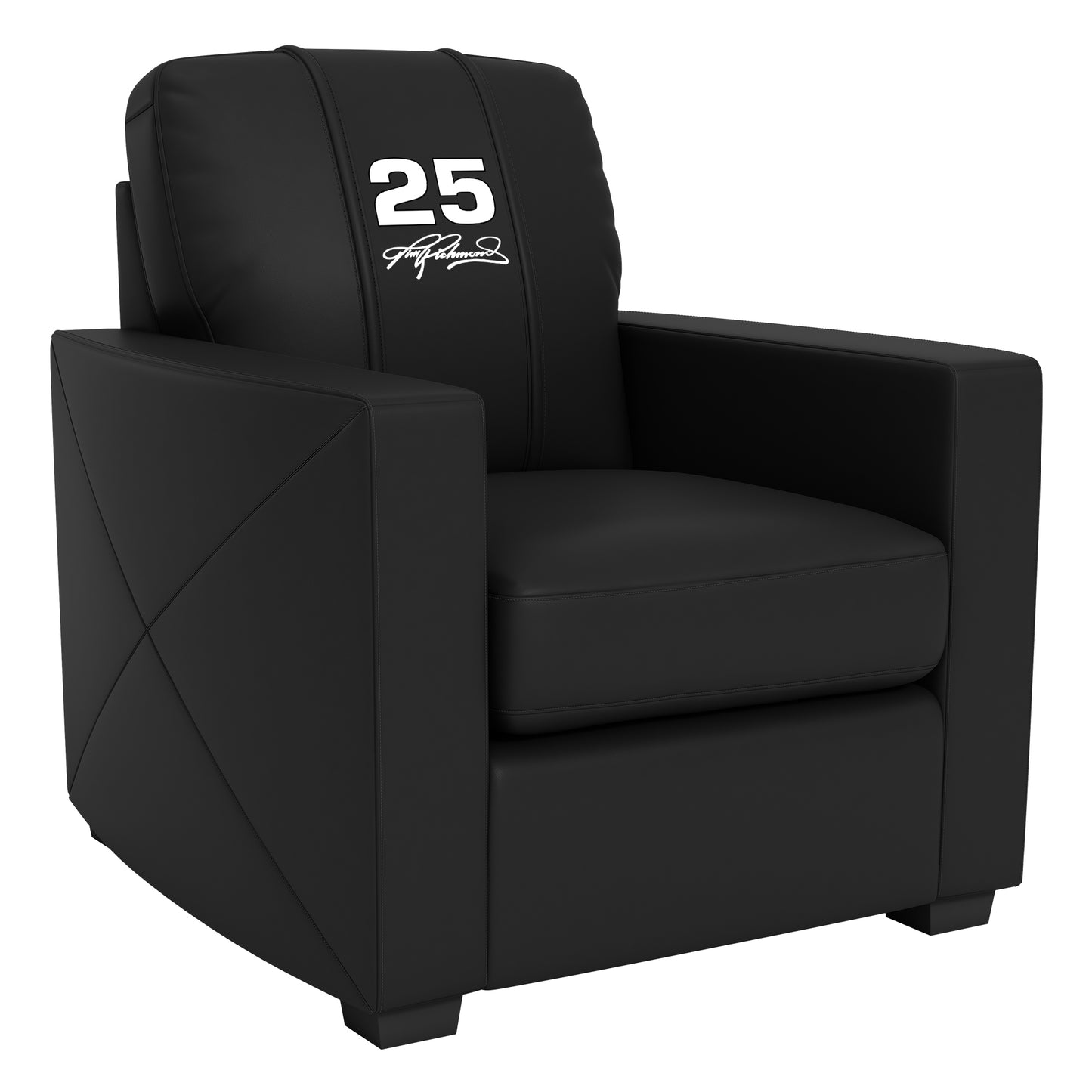 Silver Club Chair with Tim Richmond #25 Signature Logo