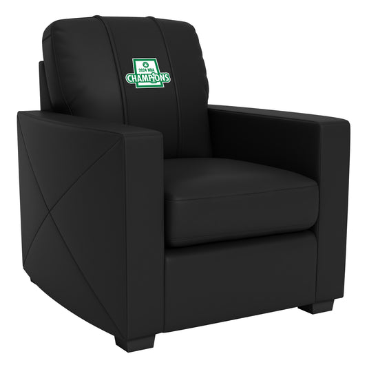 Silver Club Chair with Boston Celtics 2024 NBA Champions