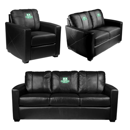 Silver Loveseat with Boston Celtics 2024 NBA Champions