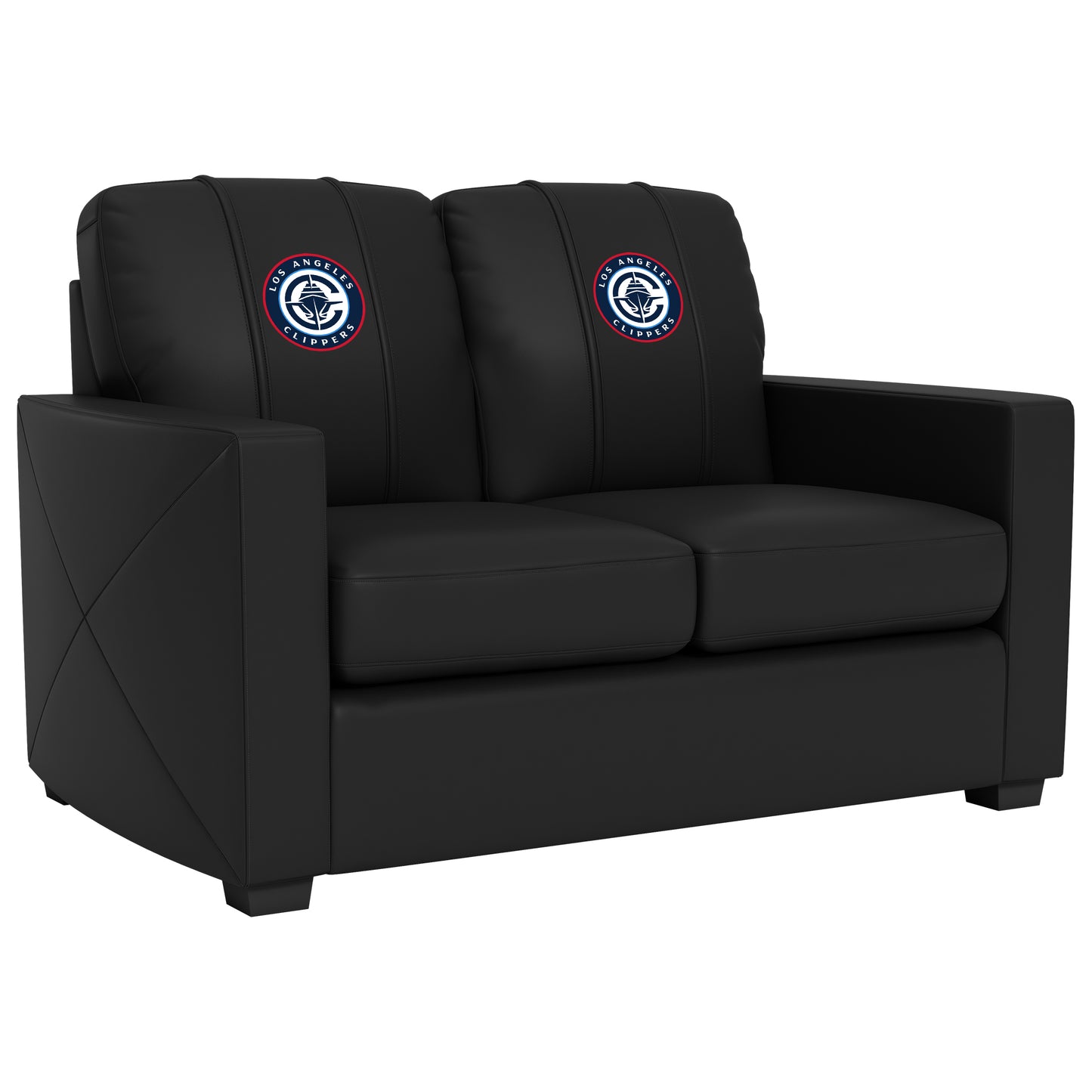 Silver Loveseat with Los Angeles Clippers Global