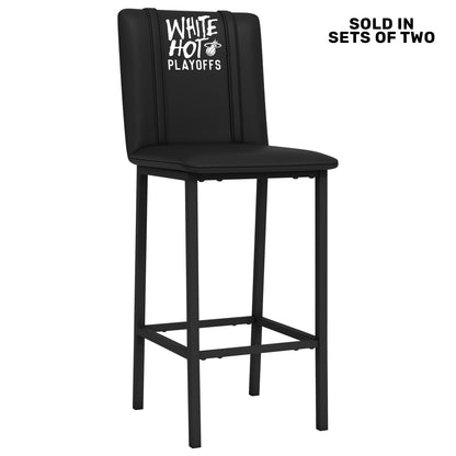 Bar Stool 500 with Miami Heat 2024 Playoffs Logo Set of 2