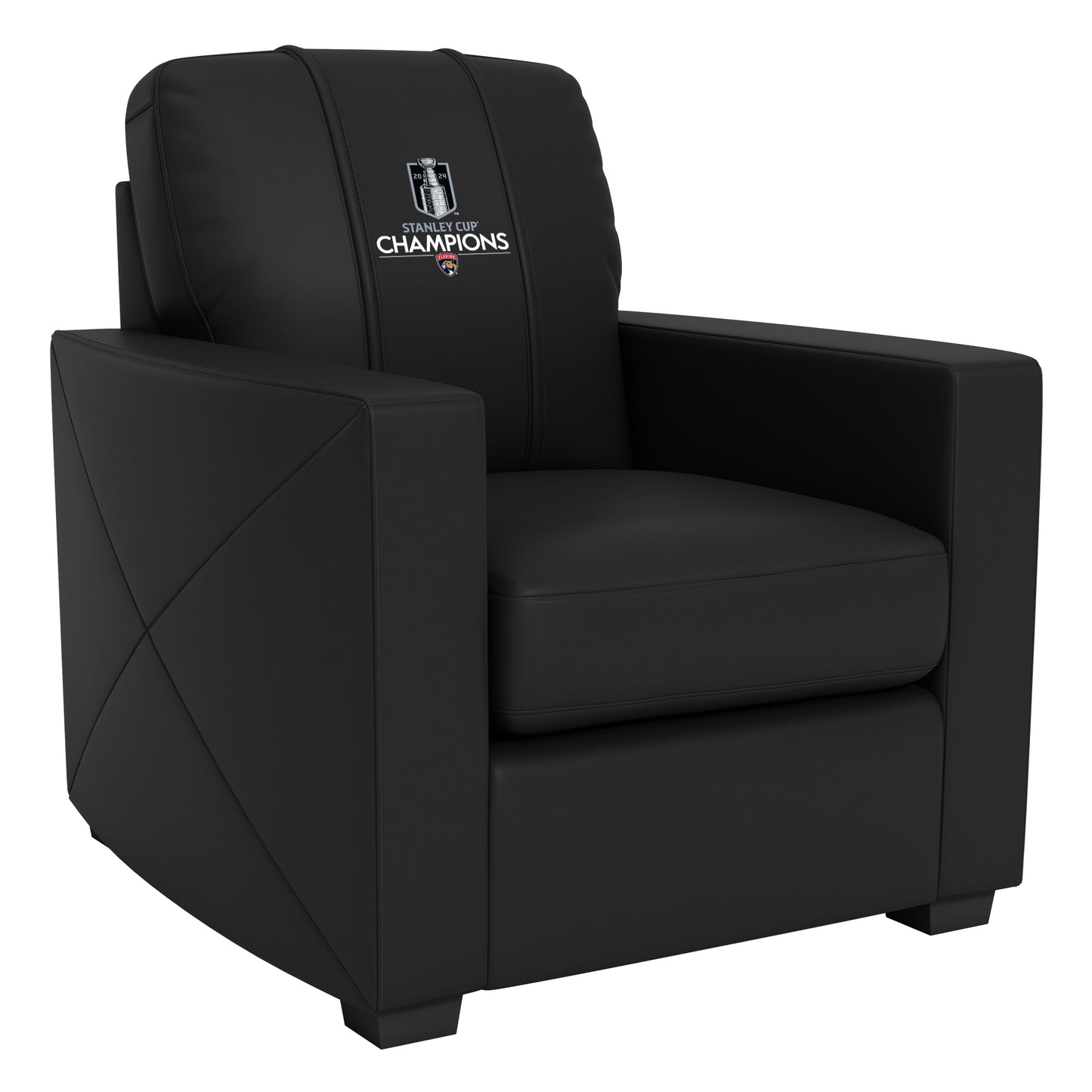 Silver Club Chair with Florida Panthers 2024 Champions Logo