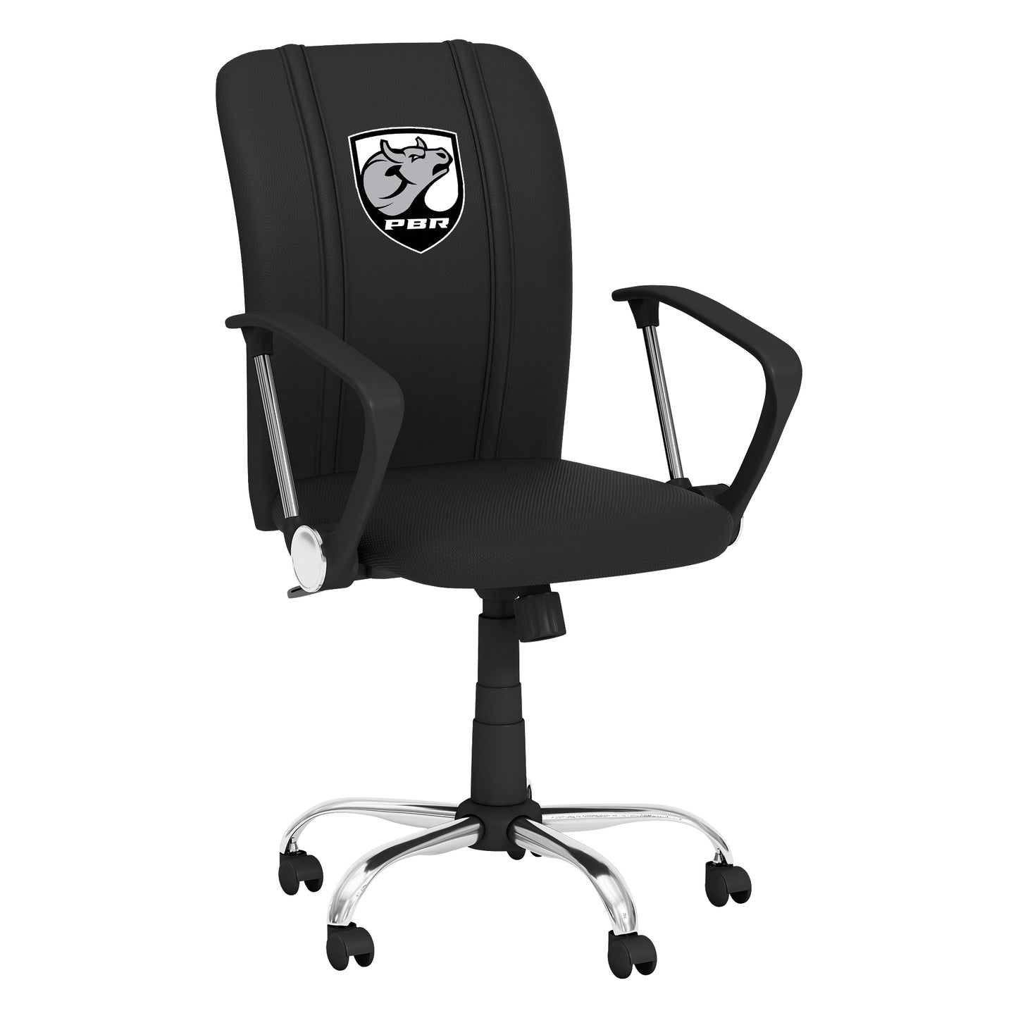 Curve Task Chair with  Professional Bull Riders Bull Head Shield Logo