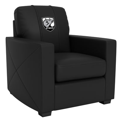 Silver Club Chair with  Professional Bull Riders Bull Head Shield Logo