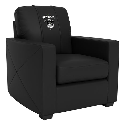 Silver Club Chair with  Austin Gamblers Primary Logo