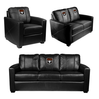 Silver Loveseat with  Kansas City Outlaws Primary Logo