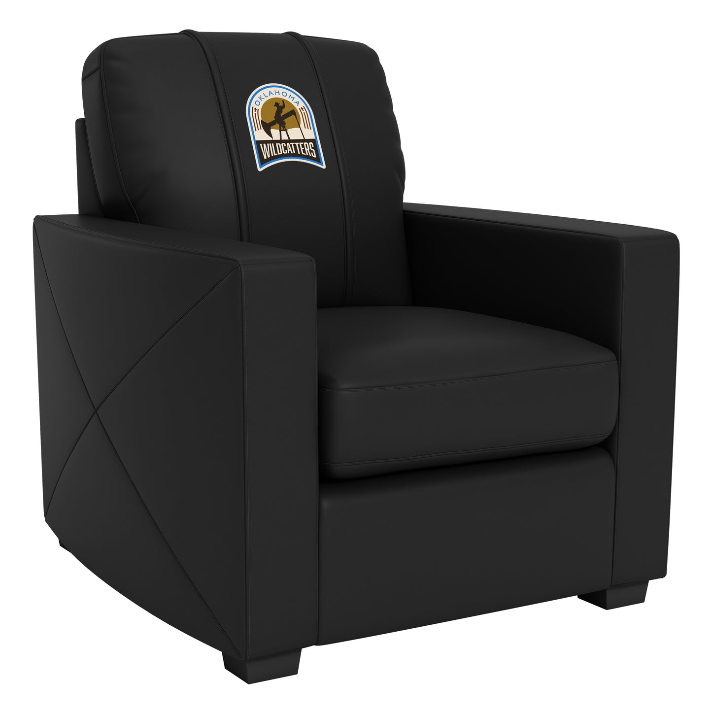 Silver Club Chair with  Oklahoma Wildcatters Primary Logo