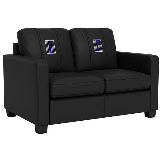 Dyno Stationary Loveseat with Blue Line Flag Vertical Logo Panel