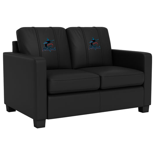 Dyno Stationary Loveseat with Miami Marlins Primary Logo Panel