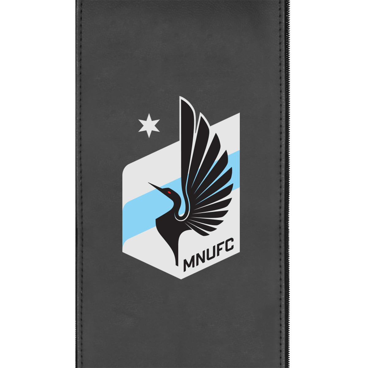 Silver Sofa with Minnesota United FC Logo