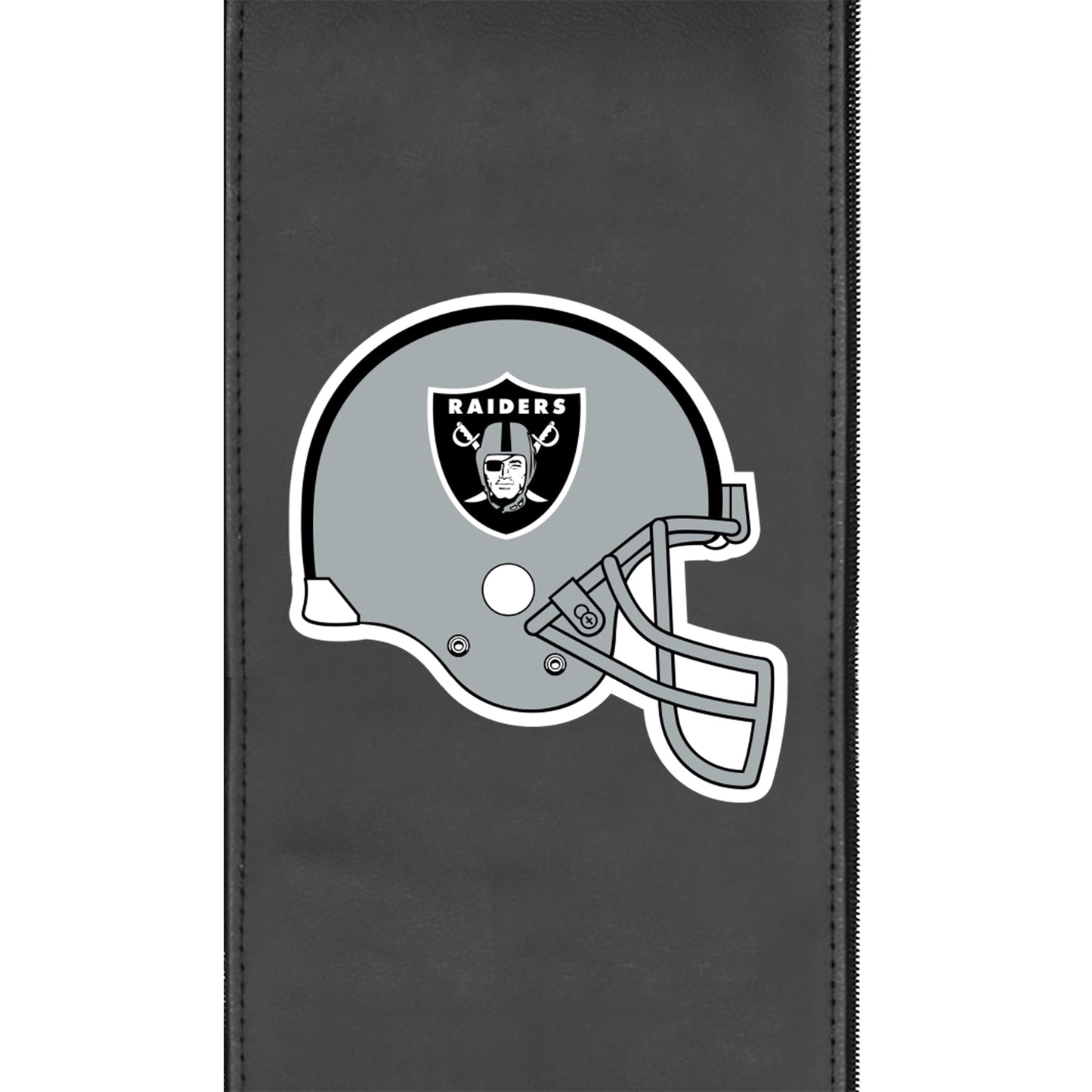 Silver Club Chair with  Las Vegas Raiders Helmet Logo