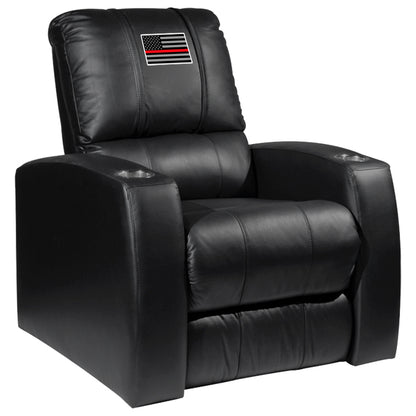 Relax Home Theater Recliner with Red Line Flag Logo Panel