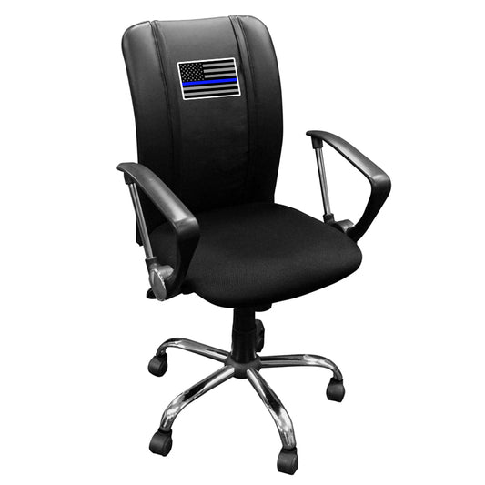 Curve Task Chair with Blue Line Flag Logo