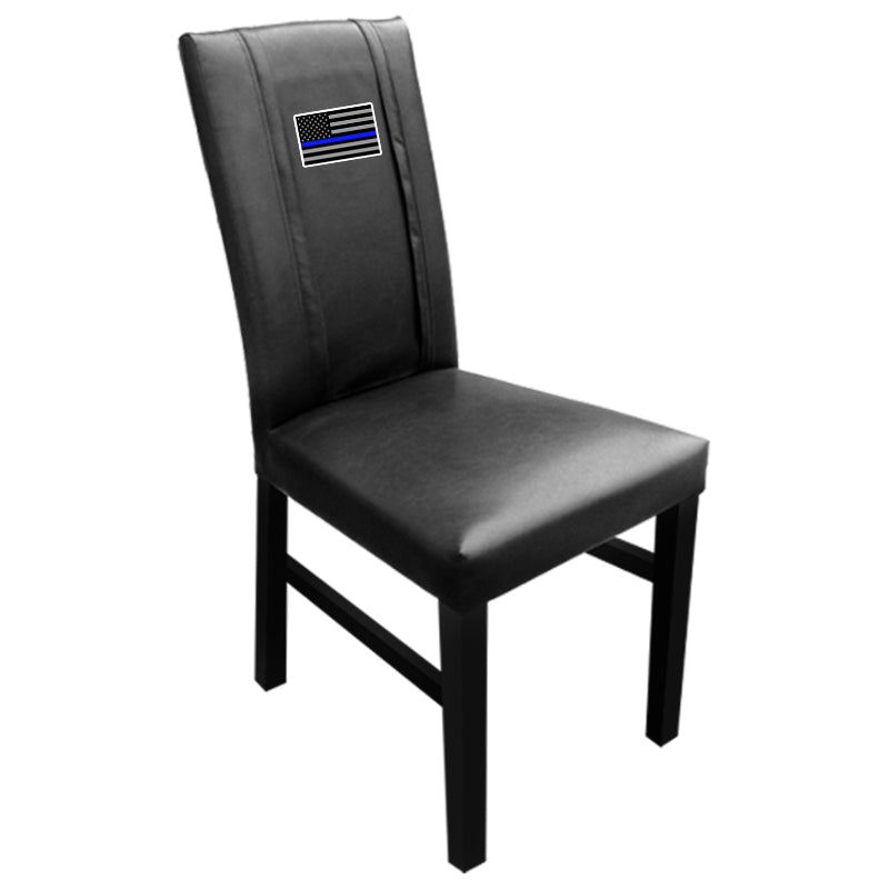 Side Chair 2000 with Blue Line Flag Logo Panel Set of 2