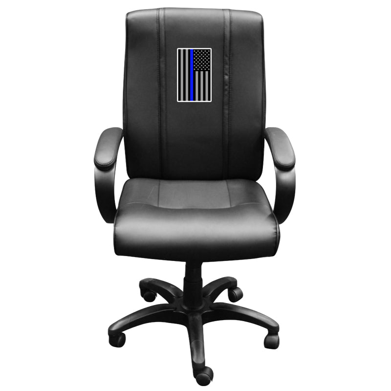 Office Chair 1000 with Blue Line Flag Vertical Logo Panel