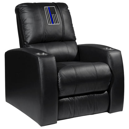 Relax Home Theater Recliner with Blue Line Flag Vertical Logo Panel