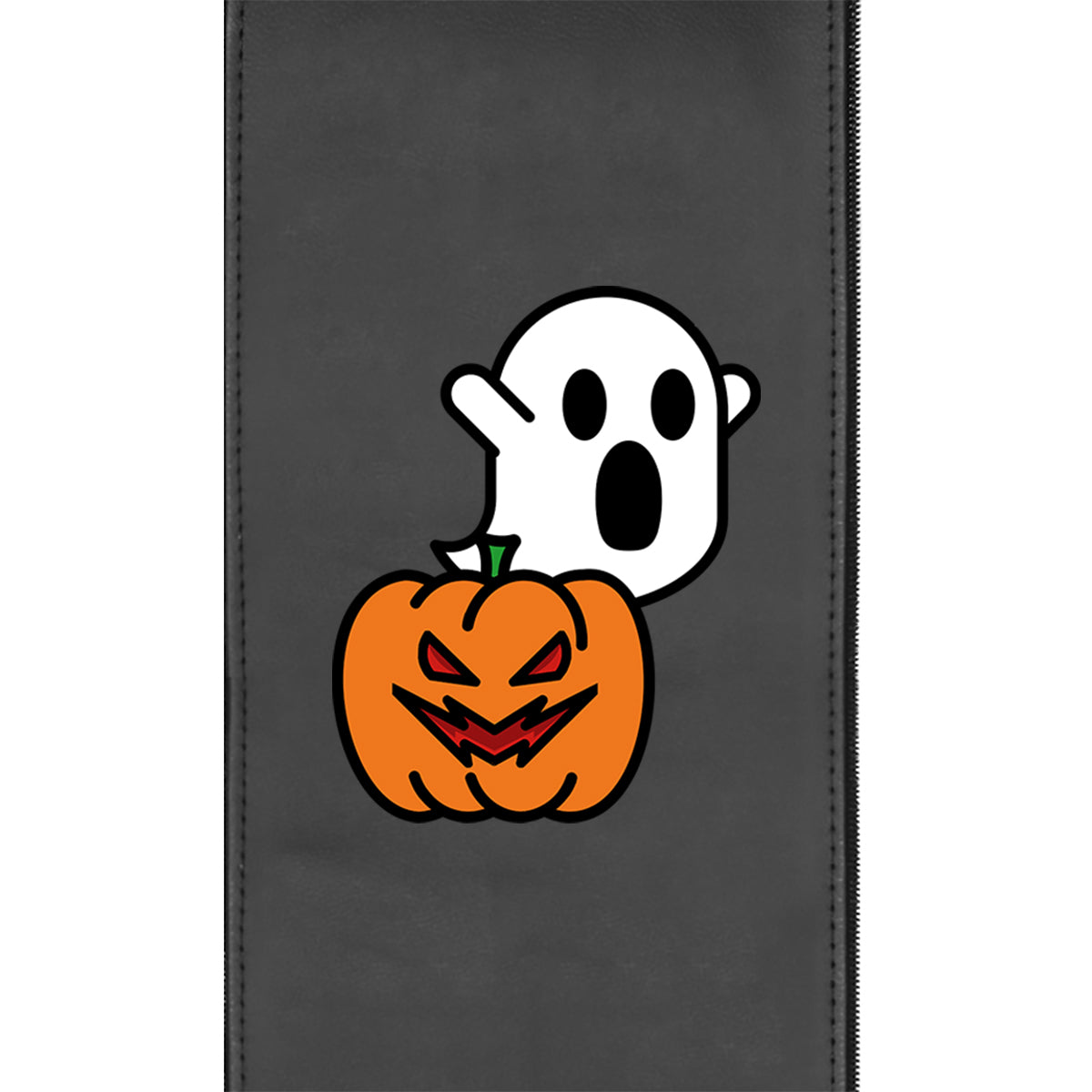 Silver Club Chair with Spooky Pumpkin Patch Logo