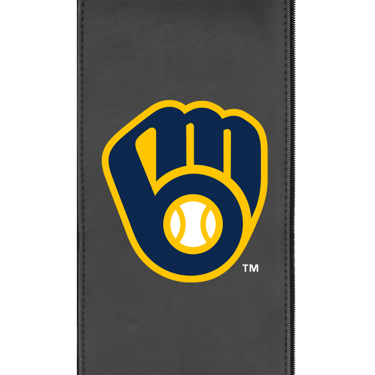 Silver Club Chair with Milwaukee Brewers Alternate Logo