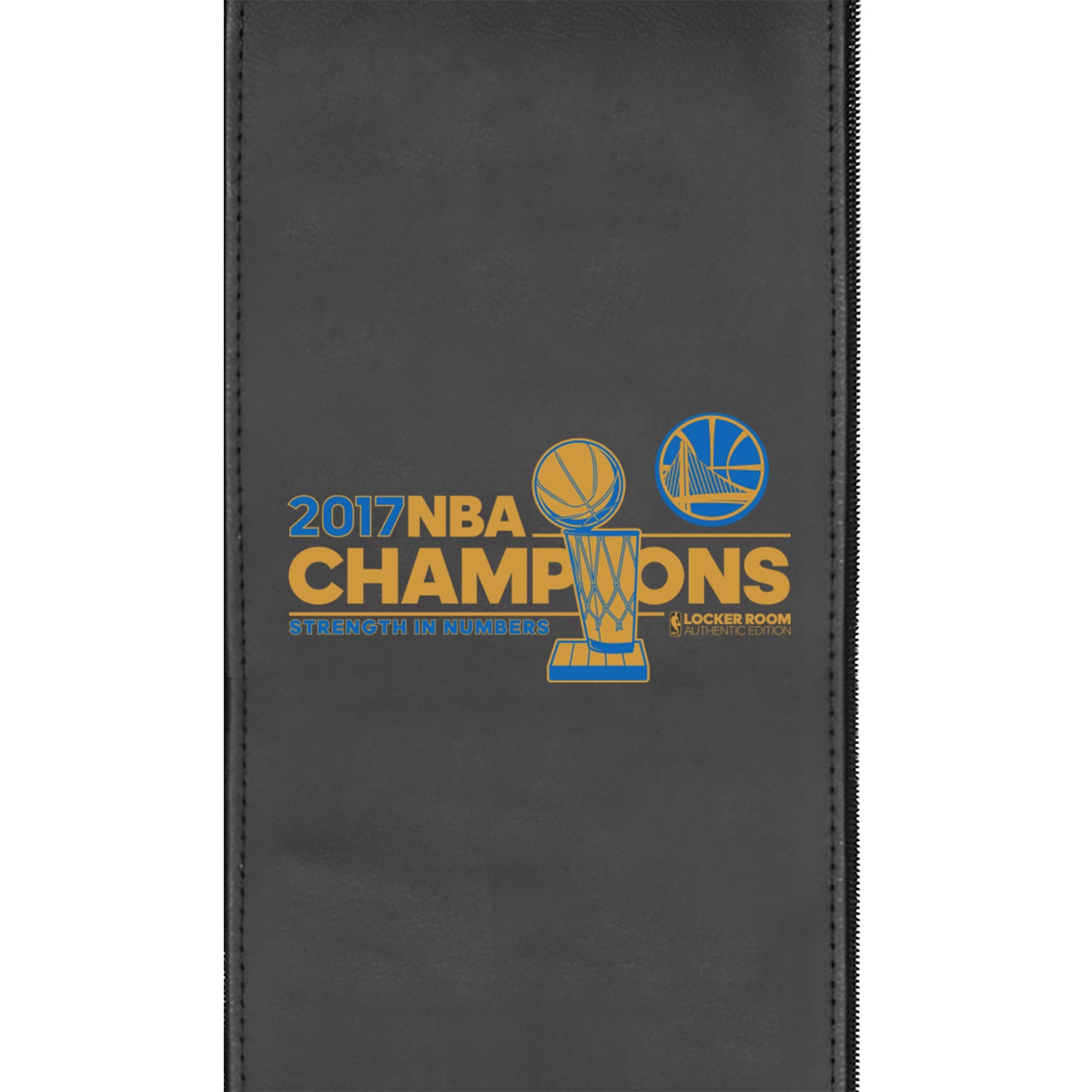 Silver Sofa with Golden State Warriors Champions Logo