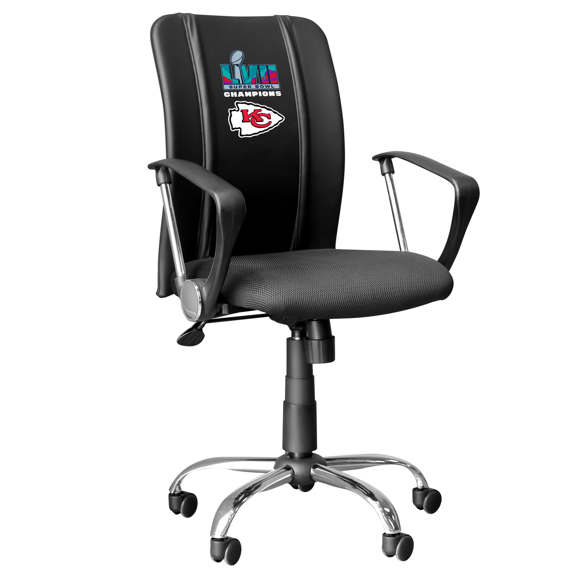 Kansas City Chiefs Super Bowl LVII Champions Logo Curve Task Chair