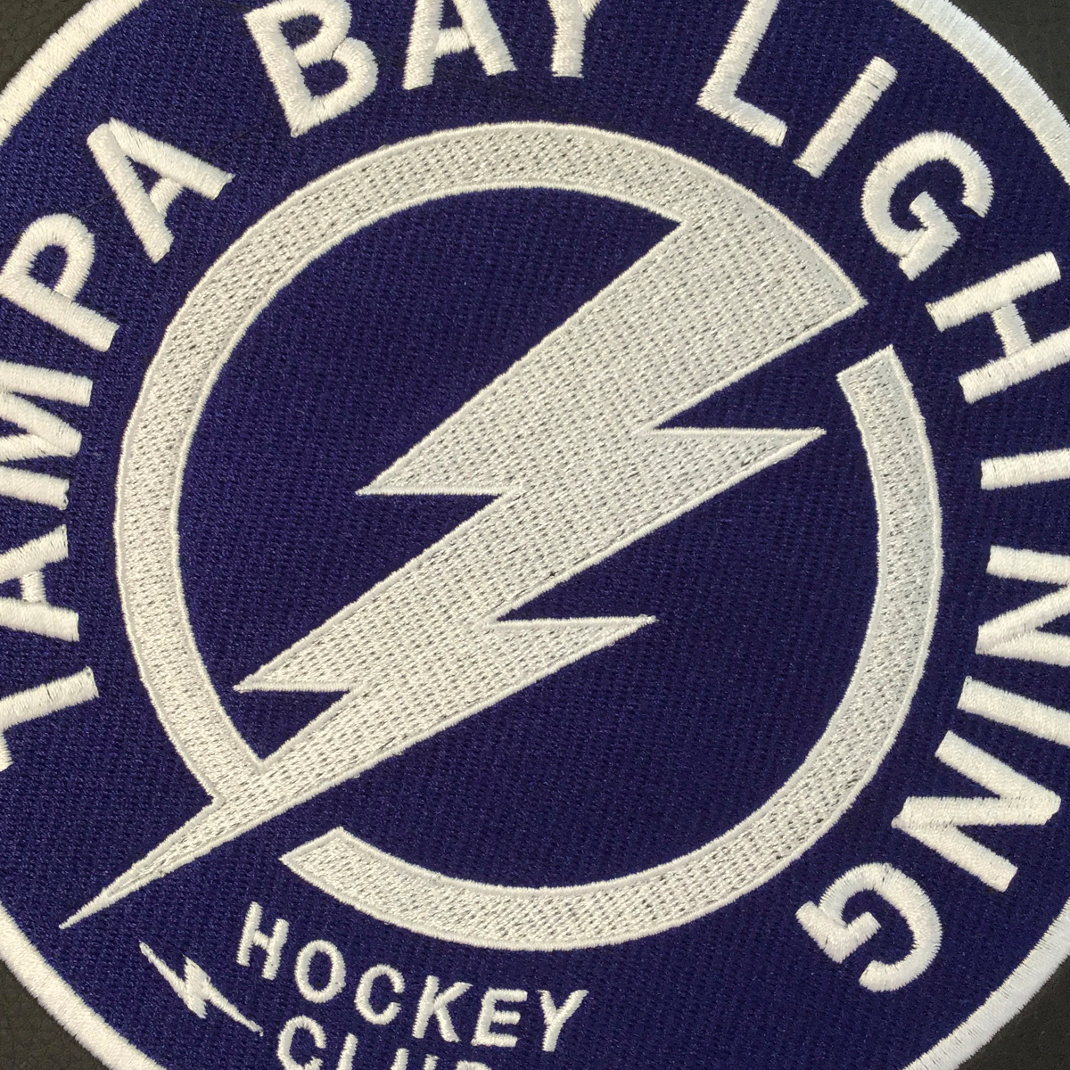 Silver Sofa with Tampa Bay Lightning Alternate Logo