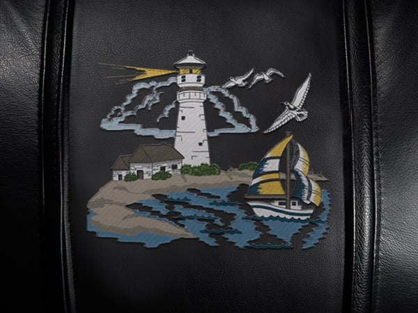 Side Chair 2000 with Lighthouse Scene Logo Panel Set of 2