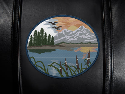 Office Chair 1000 with Mountain Background Logo Panel